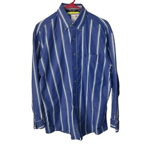 Vintage George Strait Western Stripe‎ Button Up Cowboy Shirt